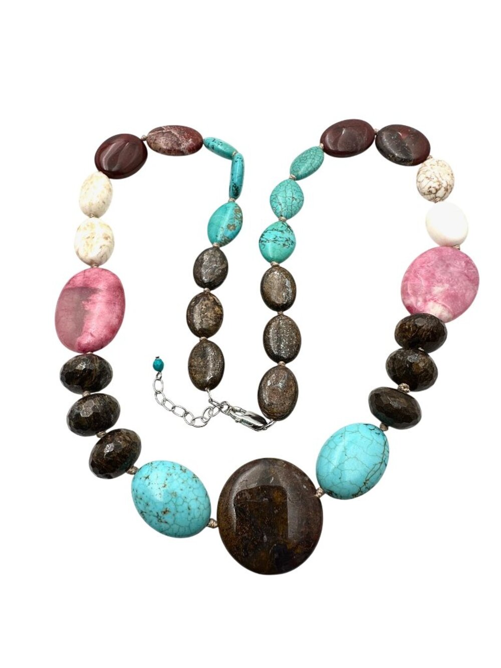 Jay King Mind Finds Multi Gemstone Sterling Silver Necklace